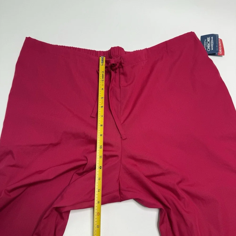 Cherokee Scrubs Pants Pink Womens 2XL Drawstring Raspberry‎ 4101 Modern Classic